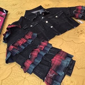 🖤Brand New AKIRA Crop Top BLACK DENIM JACKET🖤